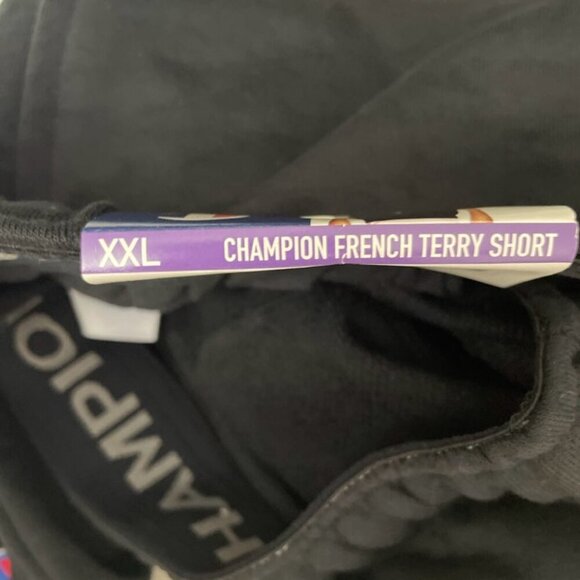 Champion Men's XXL Authentic Athleticwear French Terry Shorts Black Lounge - Picture 8 of 9